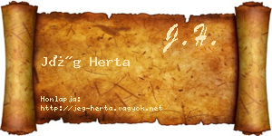 Jég Herta névjegykártya